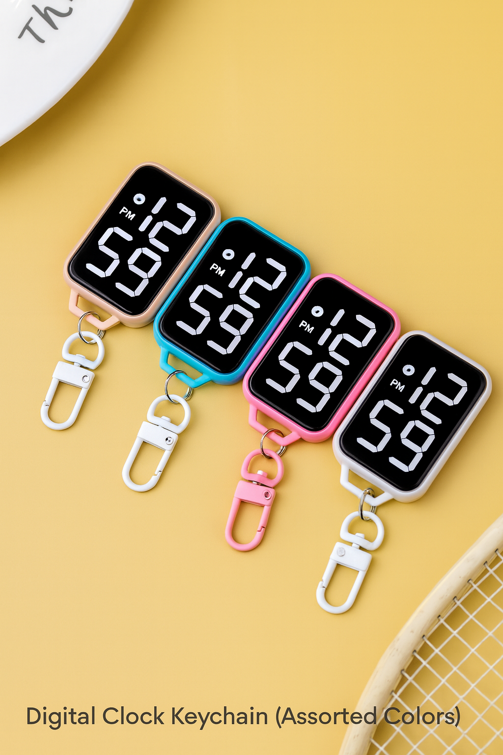 Digital Clock Keychain (Assorted Colors)