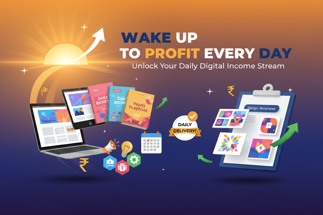 Get Daily Access to high-quality digital assets you can use or resell - save money while growing your business!

Wake Up Profit Every Day!

Access brand-new premium digital products daily from ready made website ebooks, templates and marketing tools all yours to use sell &amp; keep every rupee earn

